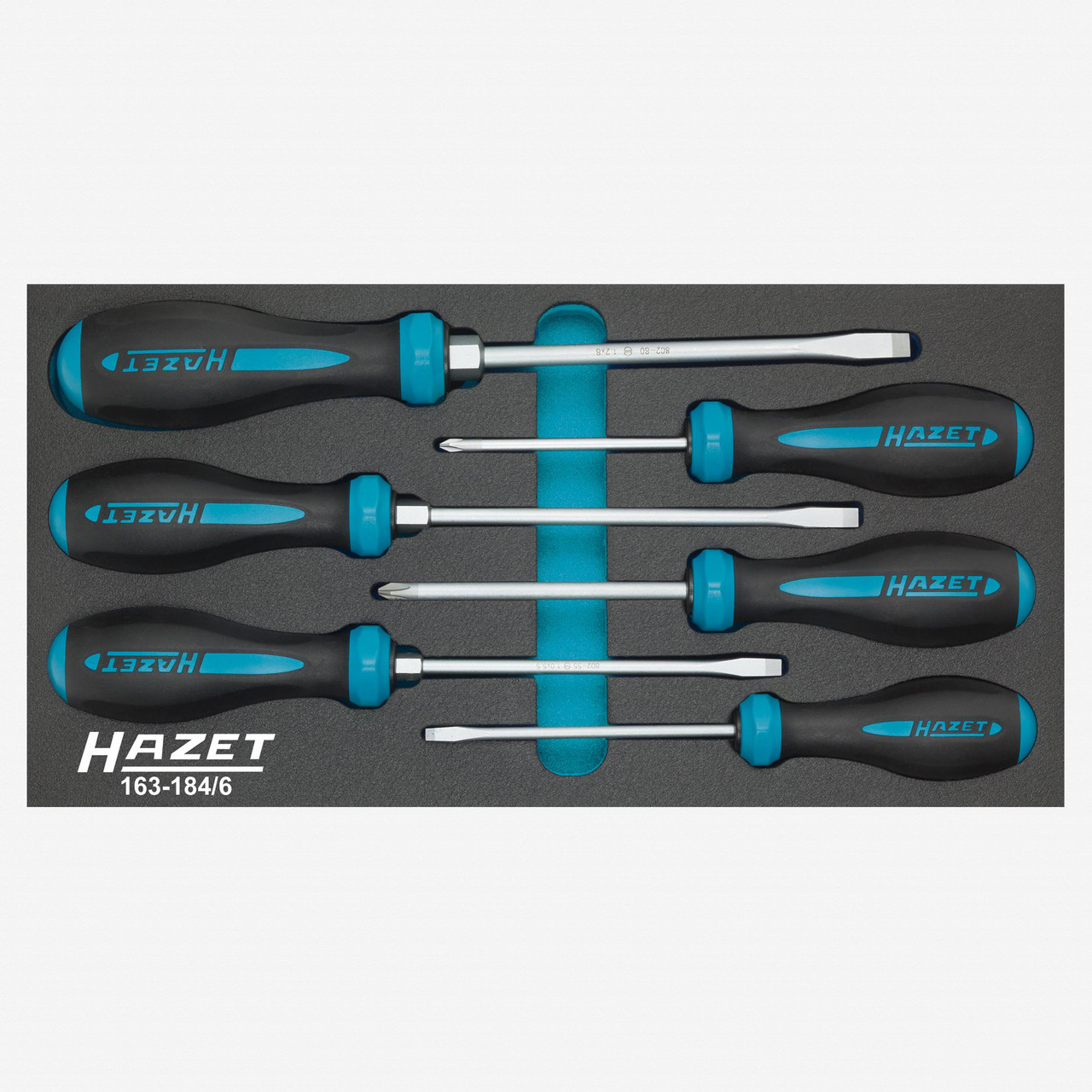 Hazet 163-184/6 Hexanamic Slotted and Phillips Screwdriver Set, 6