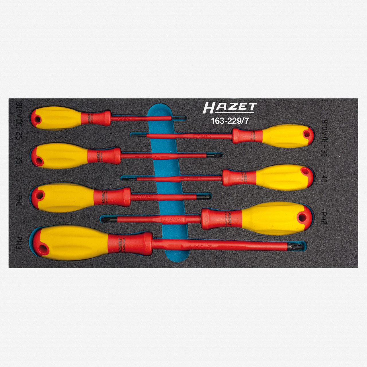 Hazet 163229/7 VDE screwdriver set Phillips and Slotted
