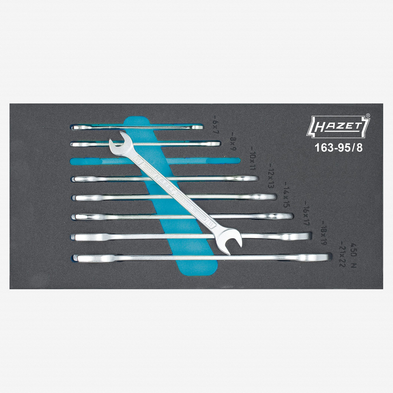 Admw トータルワークス2点set Hazet 163-95/8 Metric Double Open-end Wrench Set, 8 Pieces | Hazet