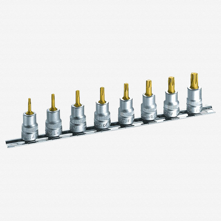 Hazet 8802T/8H 8 Pc Torx Titanium-Nitride 3/8