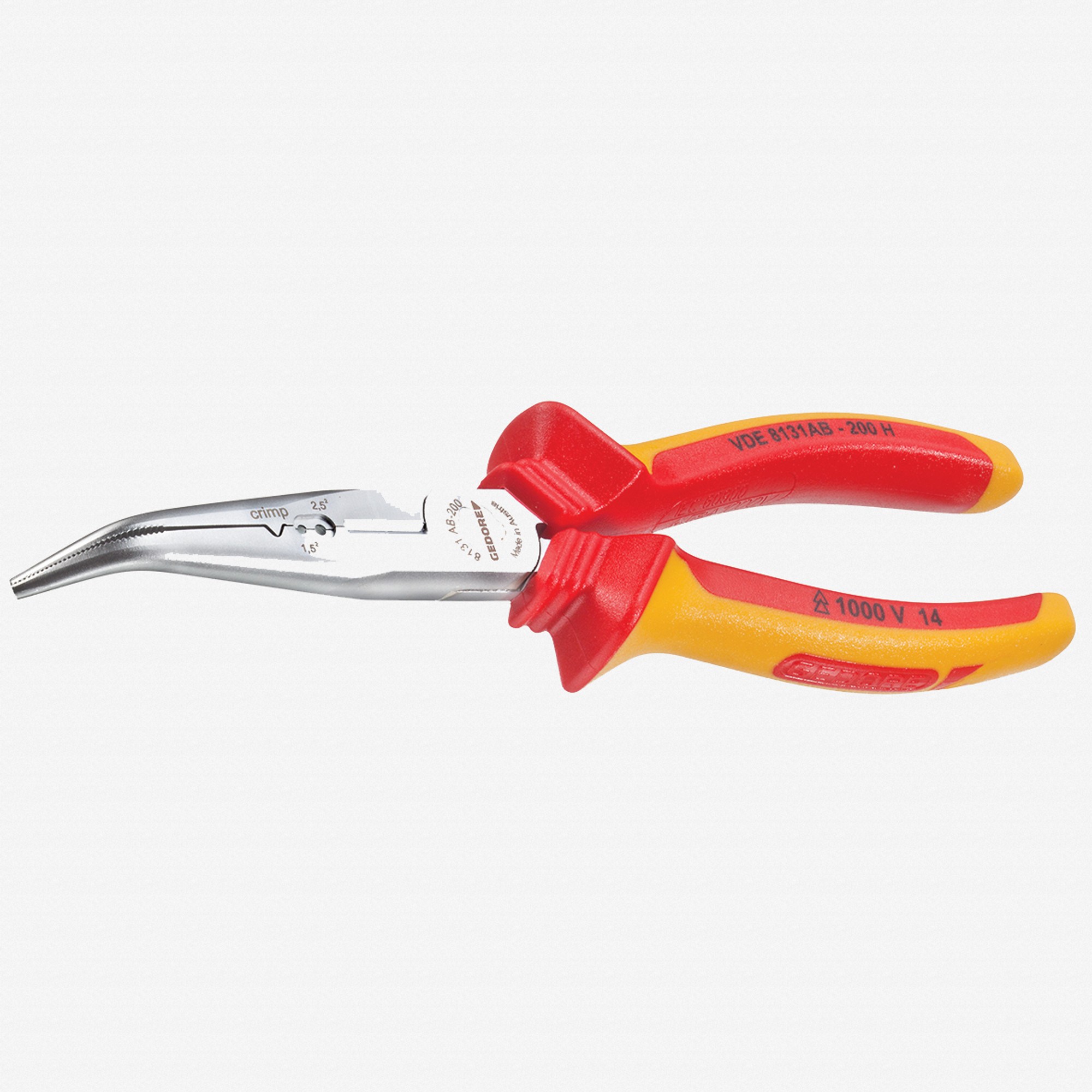 Angled scissors for electricians, ferrule crimping, 160 mm KNIPEX