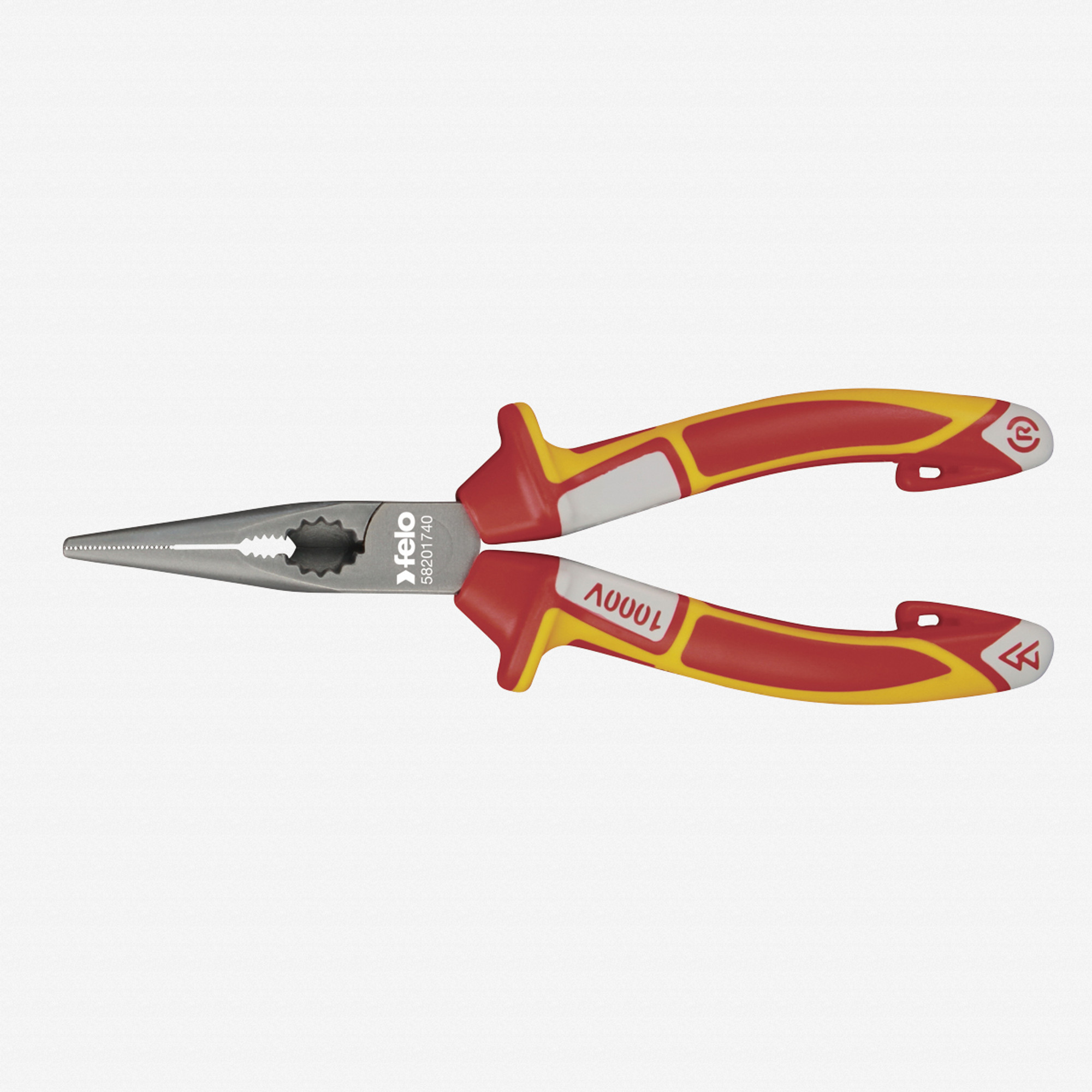 NWS 8 Chain Nose Pliers (Radio Pliers) - TitanFinish - SoftGripp, Tethered  Attachment