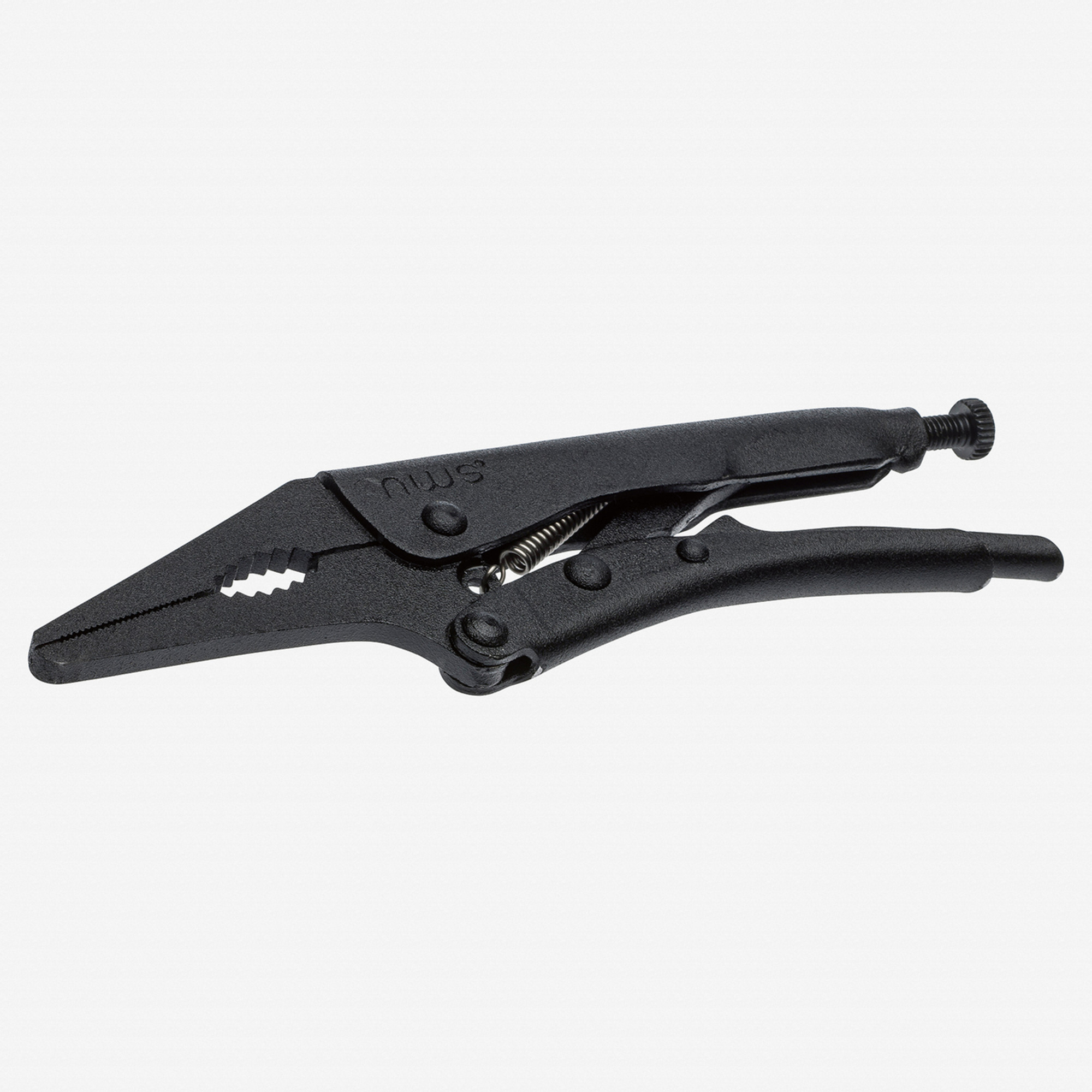 NWS 183L-11-150 6" Long Flat Grip Pliers - Atramentized - Plastic Grip - KC Tool