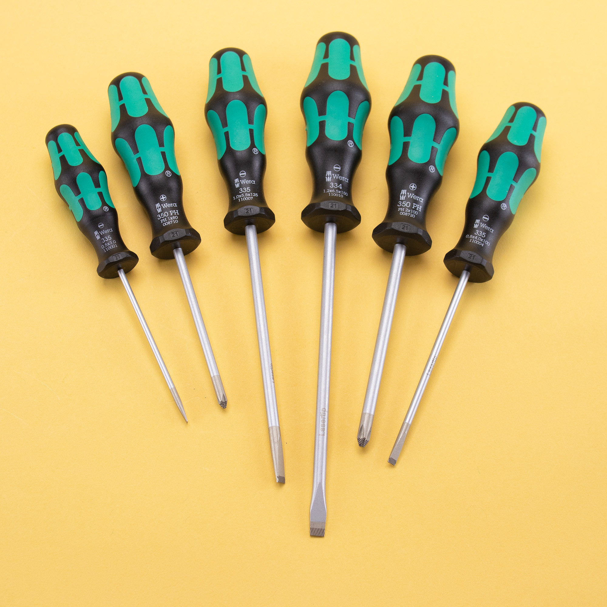 Wera 105650 Kraftform Plus Slotted/Phillips Screwdriver Set + Rack