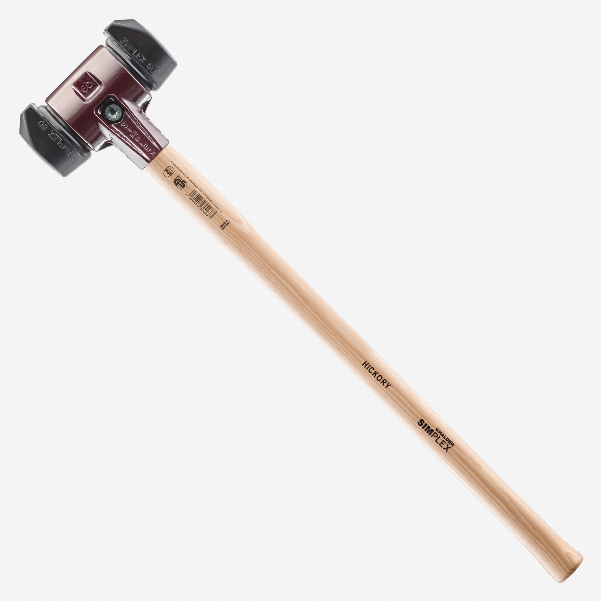Halder Simplex Long Handle Mallet with STANDUP Rubber Inserts and Cast