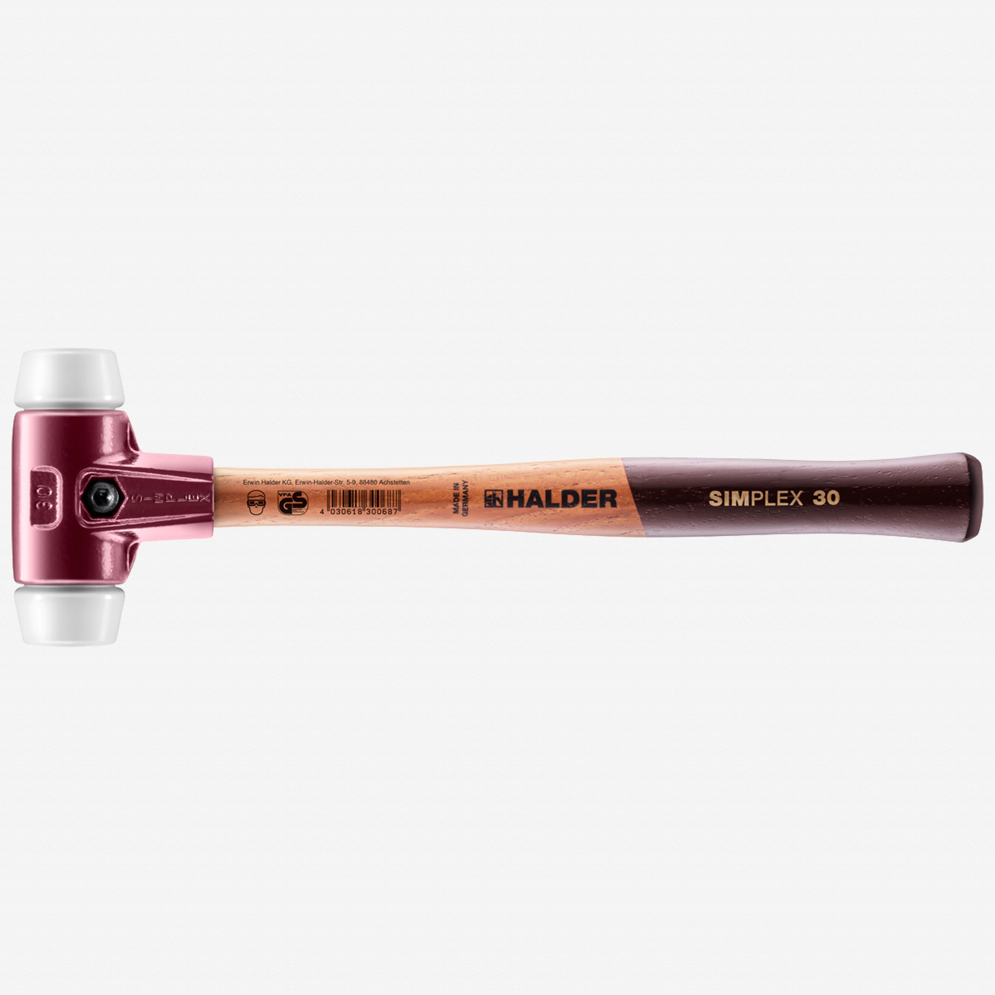 Halder Simplex Mallet with Superplastic Inserts and Cast Iron Housing