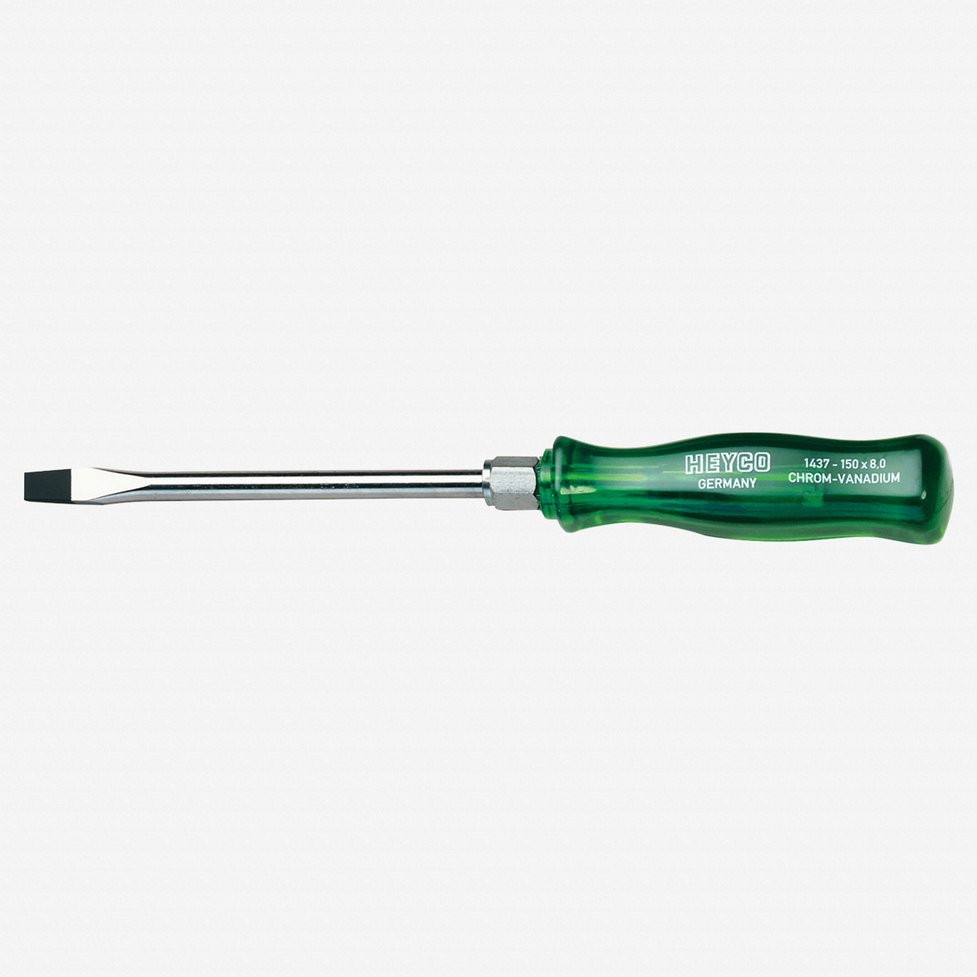 Heyco Slotted Engineers' Screwdriver with Acetate Handle, 10mm with Hex  Bolster