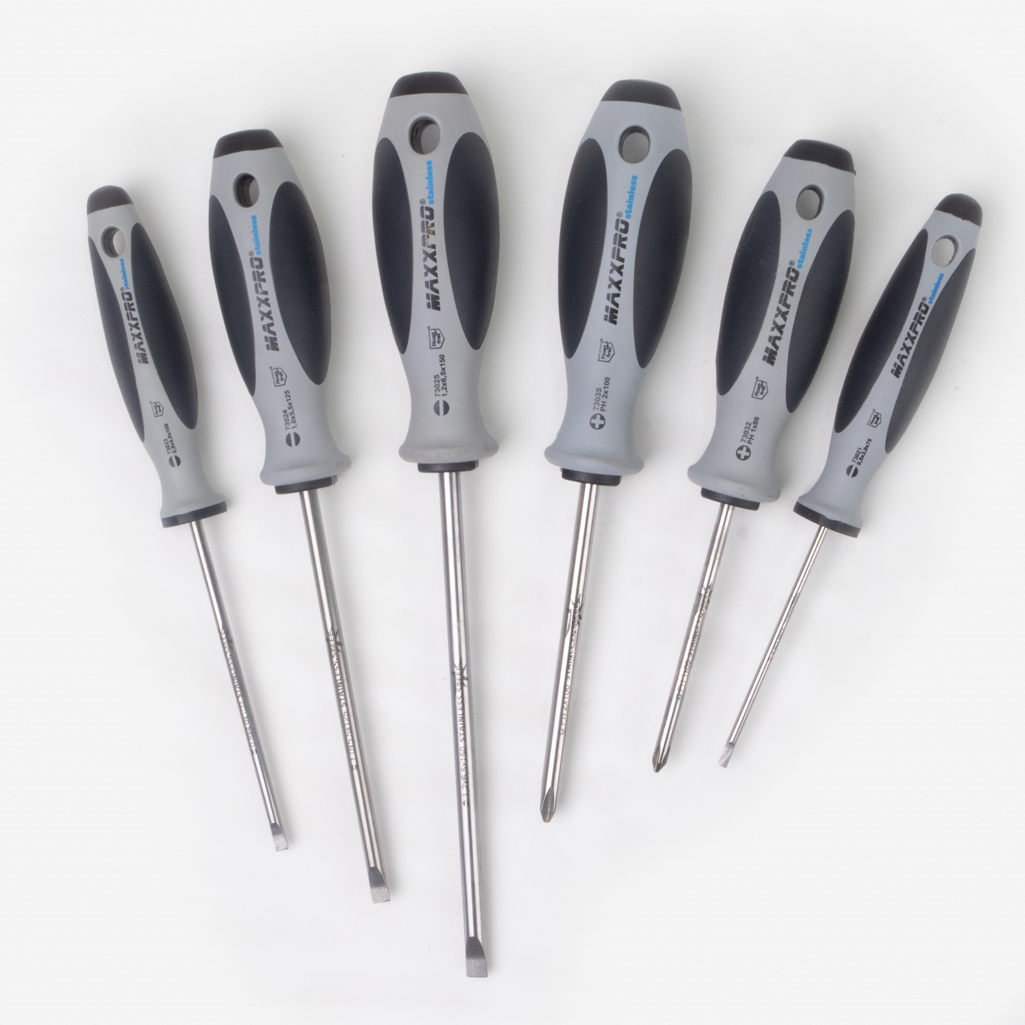 Witte MaxxPro Stainless Slotted and Phillips Screwdriver Set, 6 Pieces