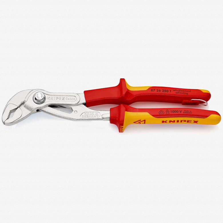 Knipex Insulated VDE Cobra QuickSet Pliers with Chrome Finish, 10