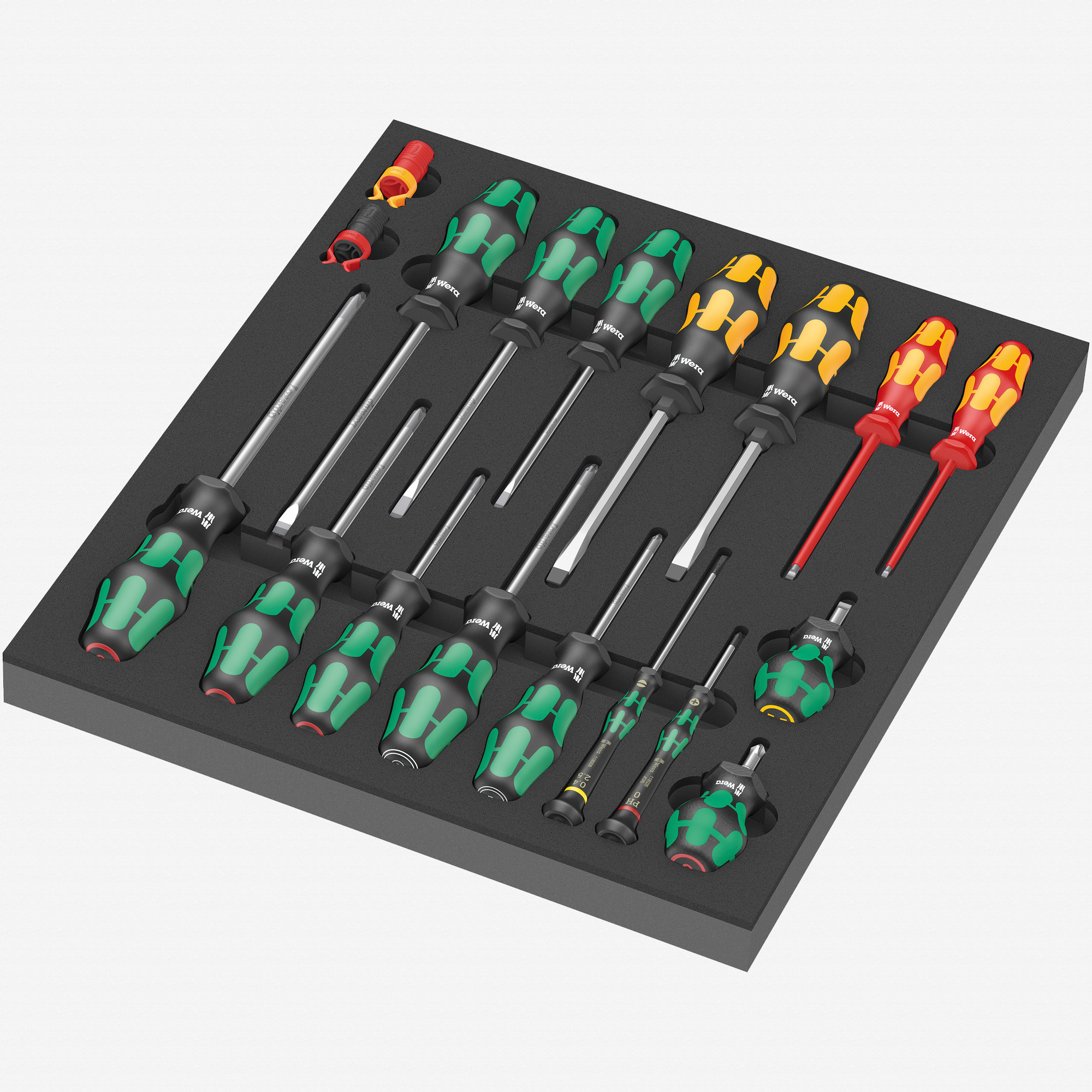 Wera 150101 Foam Insert Screwdriver Set 1, 18 Pieces | Wera at KC Tool