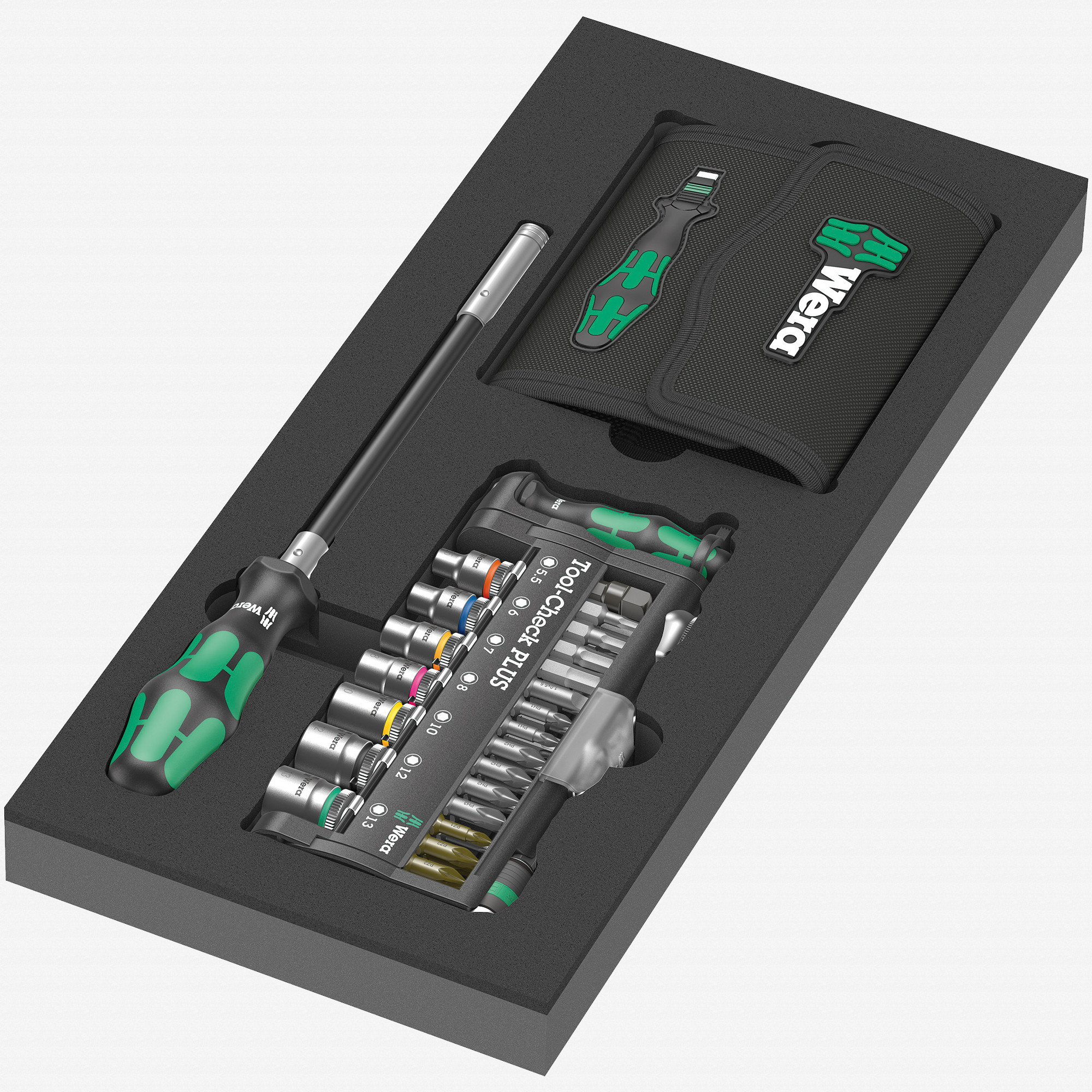 Wera 150150 Foam Insert Kraftform Kompakt and Tool-Check PLUS Set 1, 57  Pieces