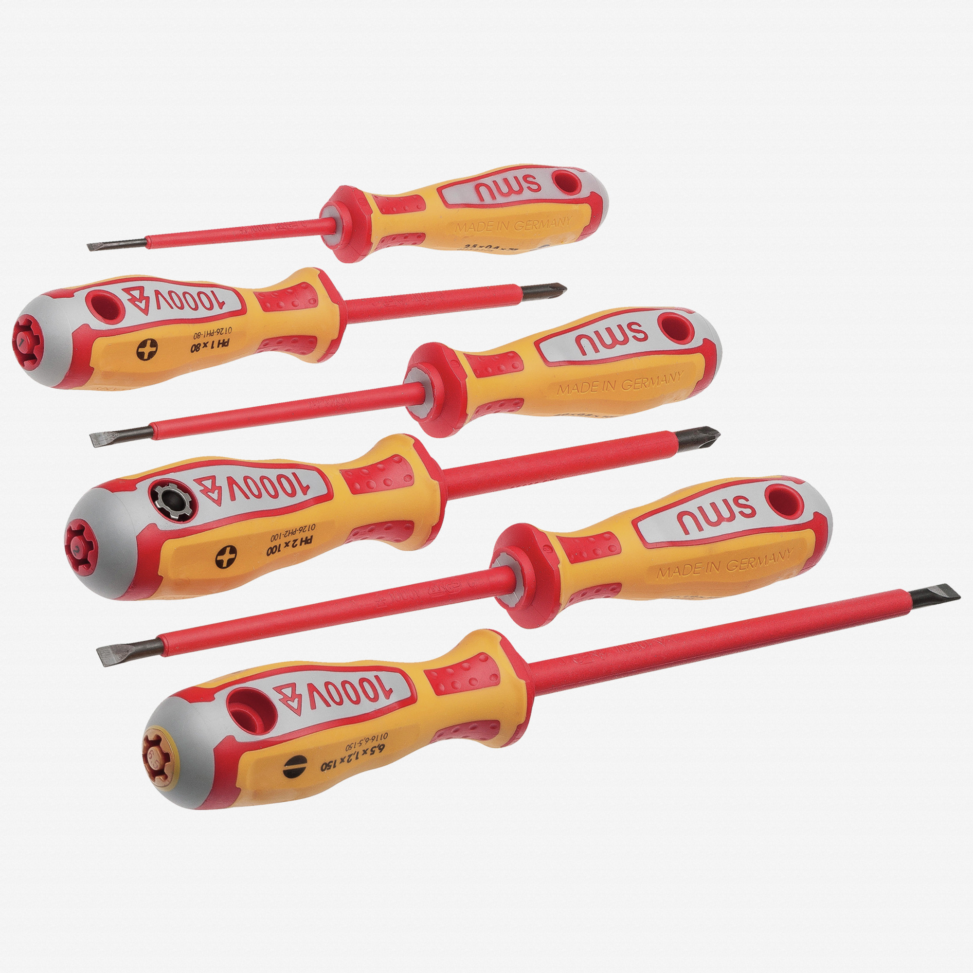 NWS Insulated VDE Slotted/Phillips Screwdriver Set, 7 Pieces | NWS