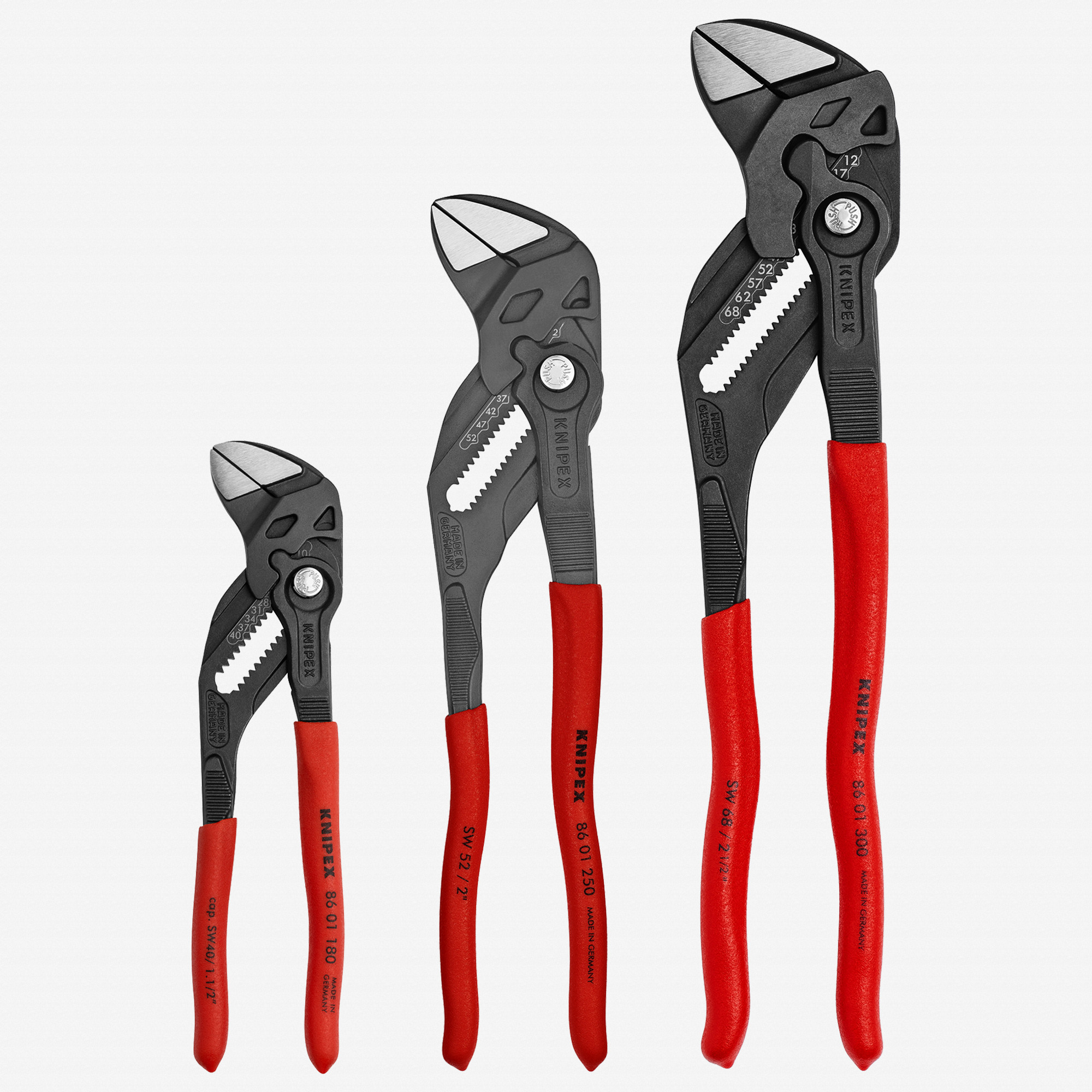 Knipex 3 Piece Black Pliers Wrench Set, 7