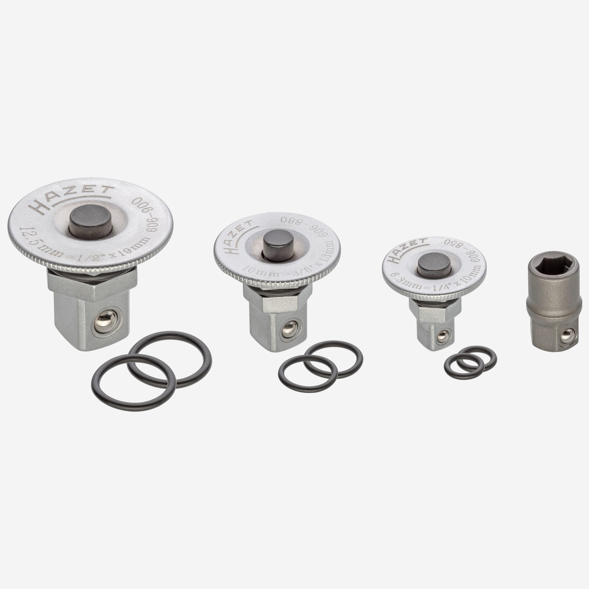 Hazet 606/4SPC Ratcheting Combination Wrench Adapter Set, 4 Pieces