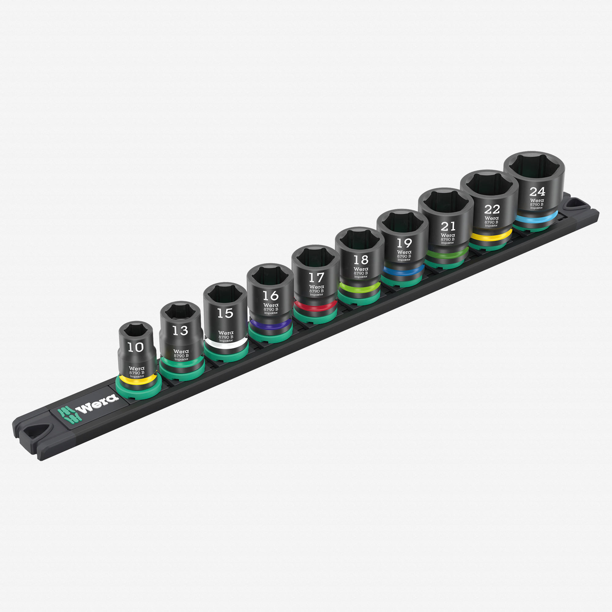 Wera 005451 9607 Magnetic Rail B Impaktor 1 Impact Socket Set, 3/8