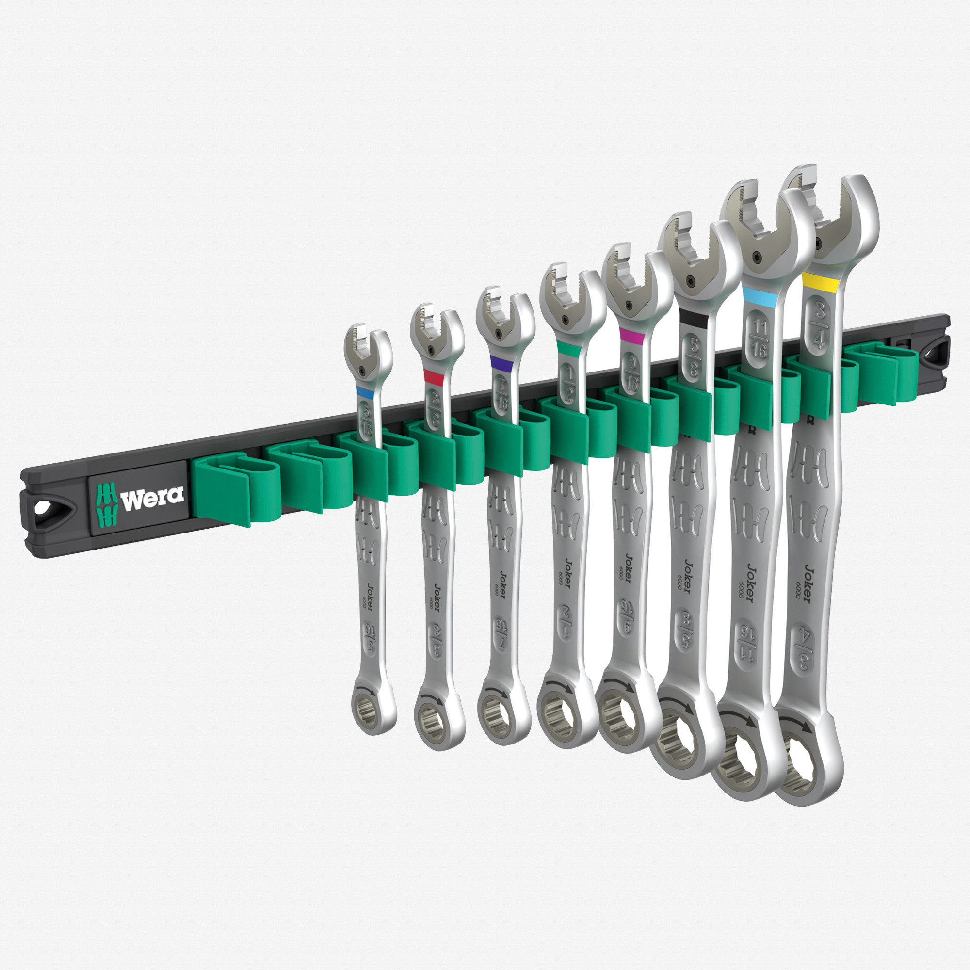 Wera 020016 9632 Magnetic Rail 6000 Joker Imperial 1 Ring Ratchet