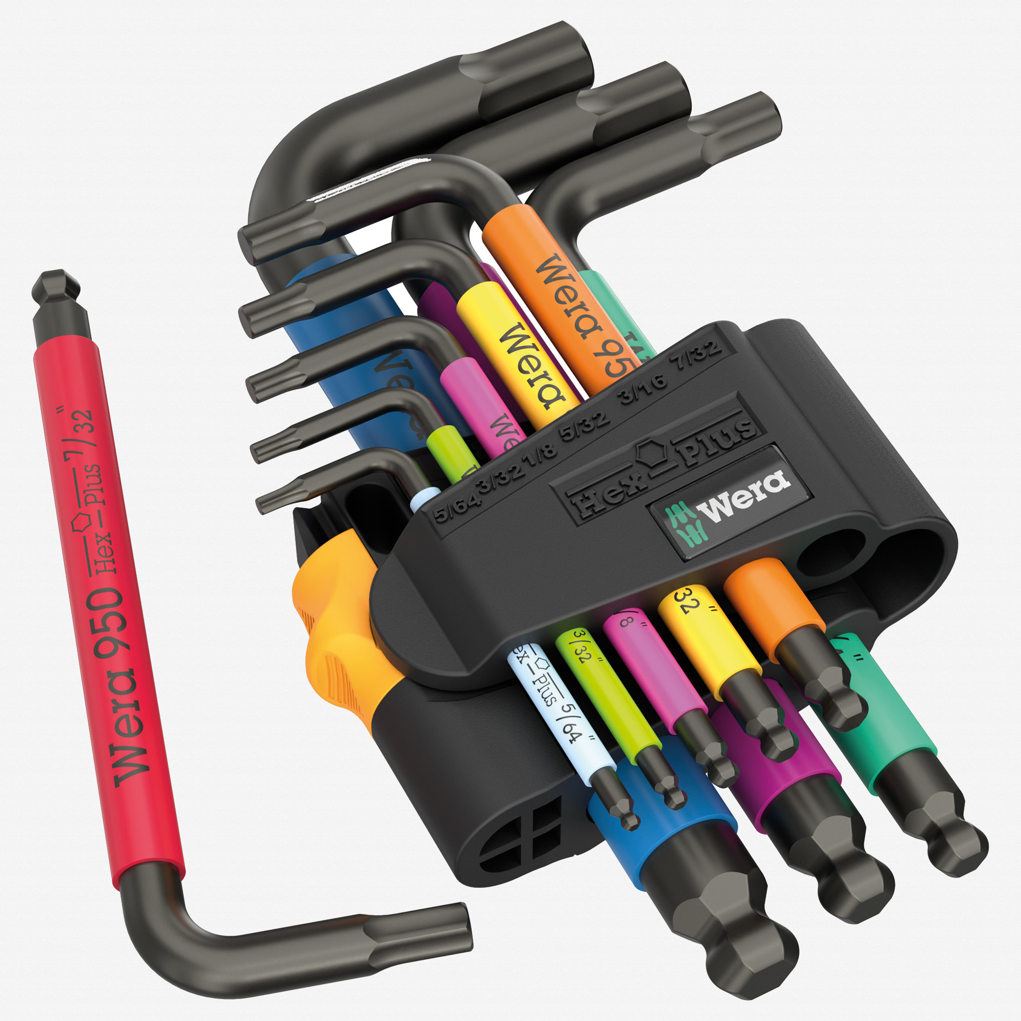 Wera 022641 950/9 Hex-Plus Multicolour Imperial 3 L-key Set