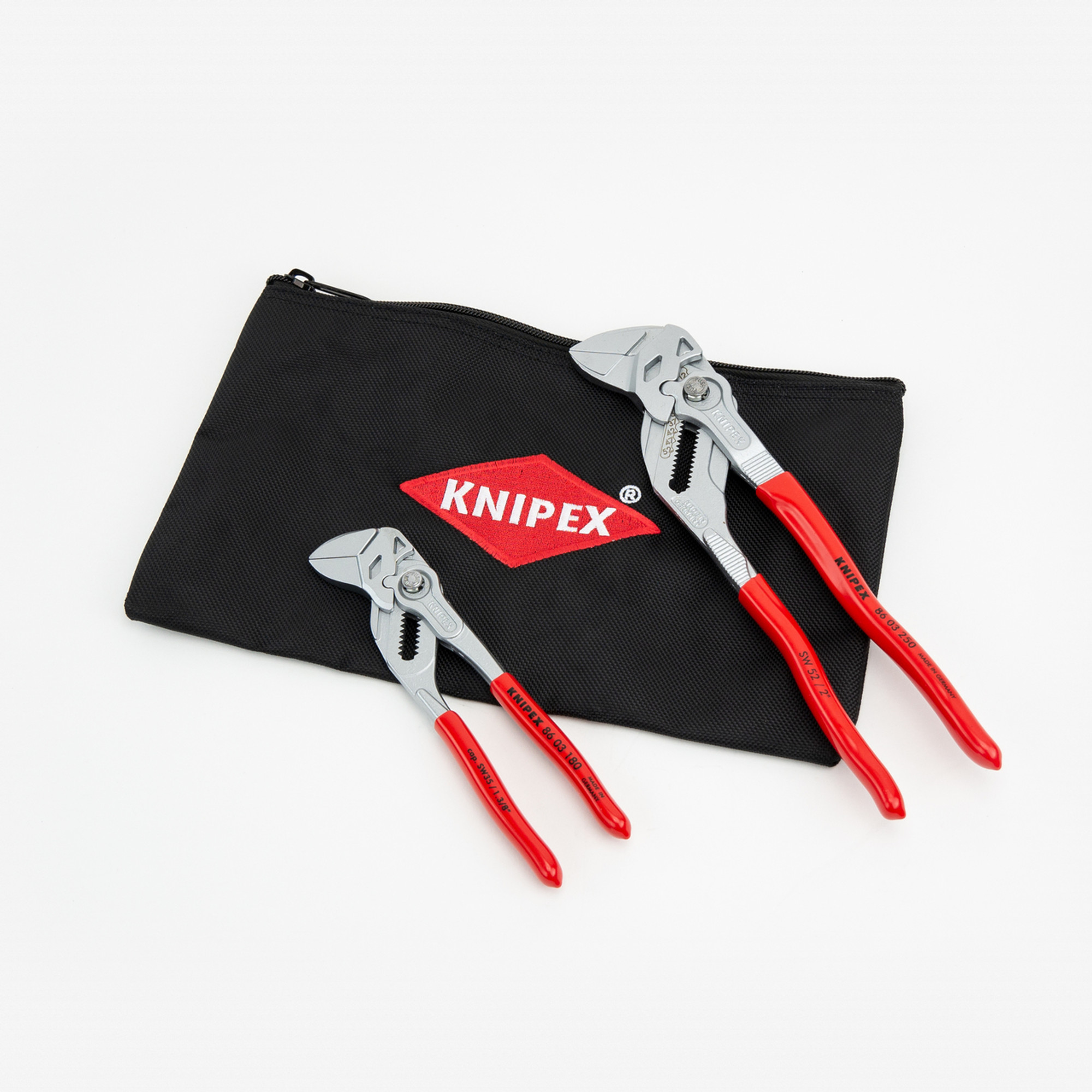 Knipex 2 Pc Pliers Wrench Set With Keeper Pouch, 7