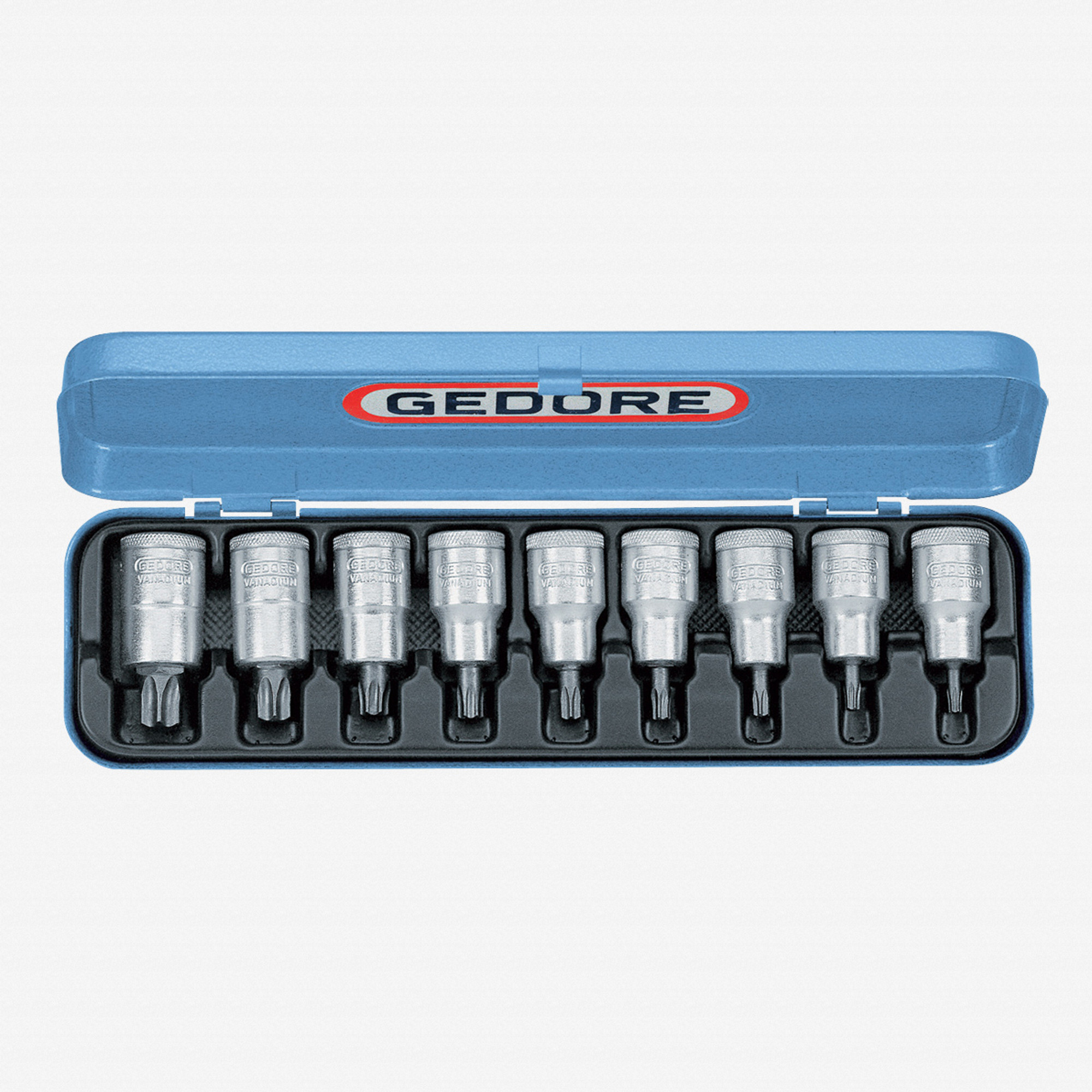 Gedore 6158970 ITX 19 PM Screwdriver bit socket set 1/2" 9 pcs TORX T2060