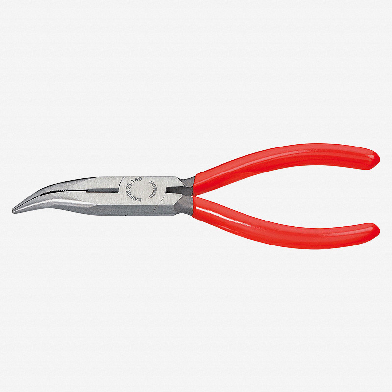 Knipex 2521160 6.3" Chain Nose Side Cutting Pliers (Radio Pliers) Plastic Grip