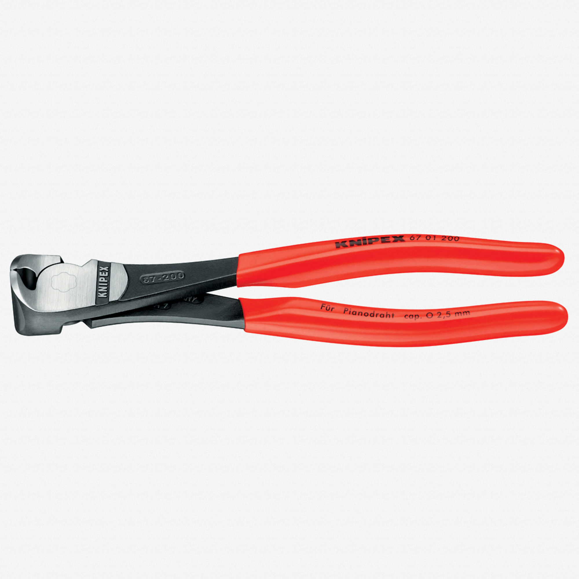 Knipex 8 High Leverage End Cutting Nippers - Plastic Grip