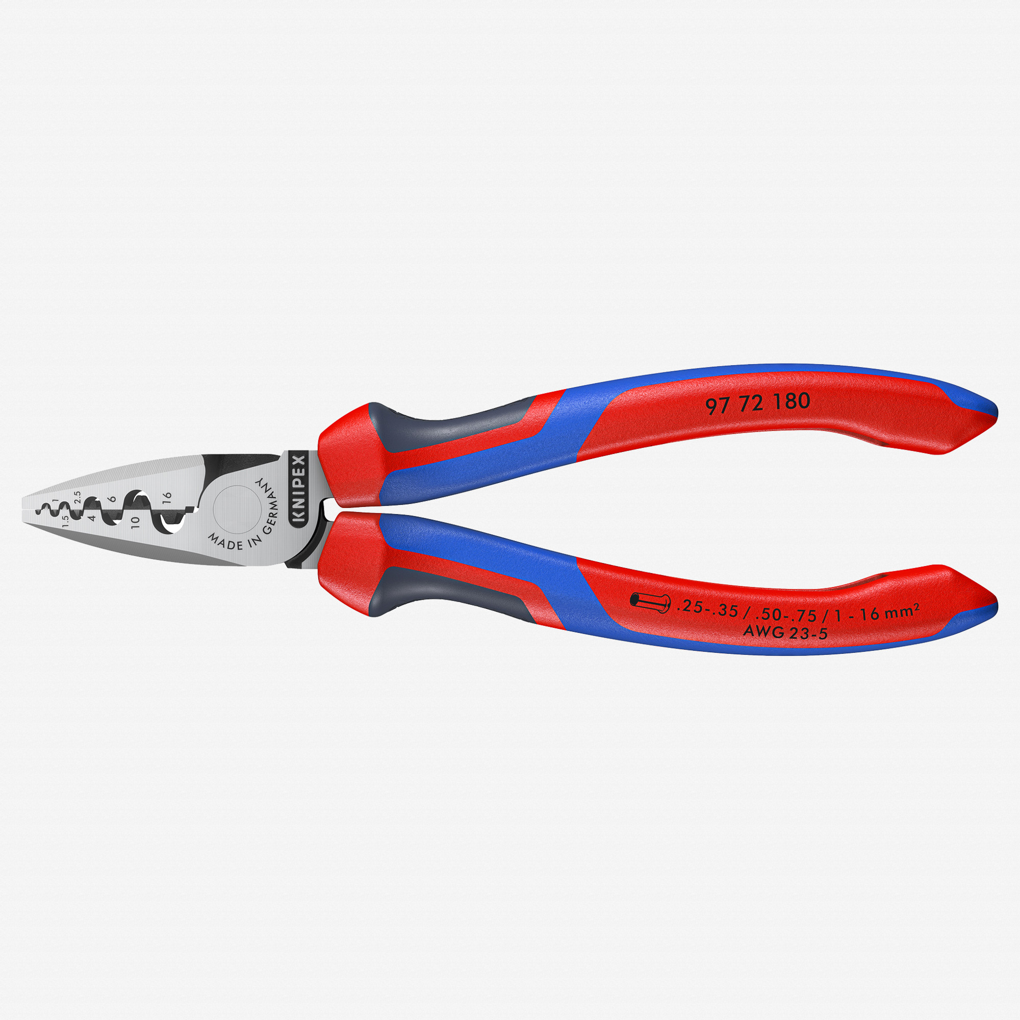 K's Crew② Knipex Half-Round Crimping Pliers for end sleeves (ferrules