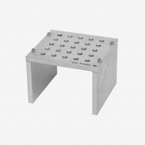 KC Tool Aluminum Bench Top Stand for Precision Tools - 25 Holes, Tumbled Finish - KC Tool