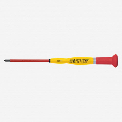 Witte 89941 #0 x 60mm Wittron Precision Insulated Phillips Screwdriver - KC Tool