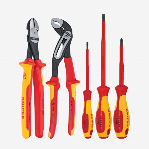 Knipex 9K-98-98-20-US 5 Pc Automotive Pliers / Screwdriver Tool Set - 1,000 V Insulated