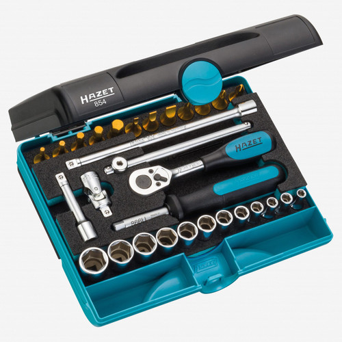Hazet 854 1/4" 30 Pc Socket and Bit TiN Set  - KC Tool