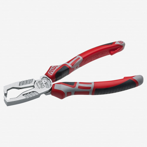 NWS 1451-49-180 7" Multifunctional Wire Stripping Pliers MultiCutter - Matte Chromium - SoftGripp - KC Tool