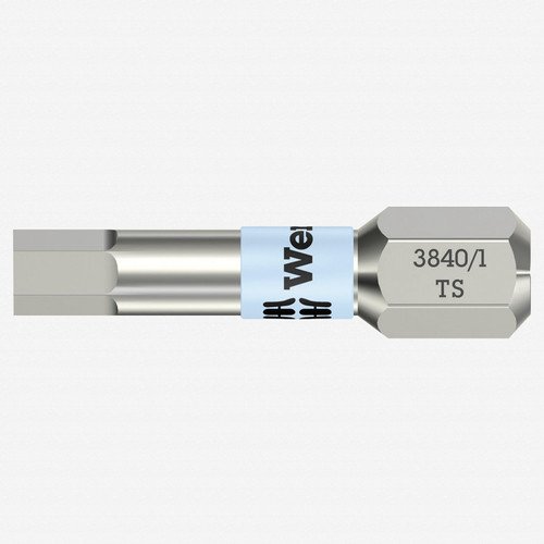 Wera 071072 2.5 x 25mm Stainless Steel Hex Torsion Insert Bit - KC Tool
