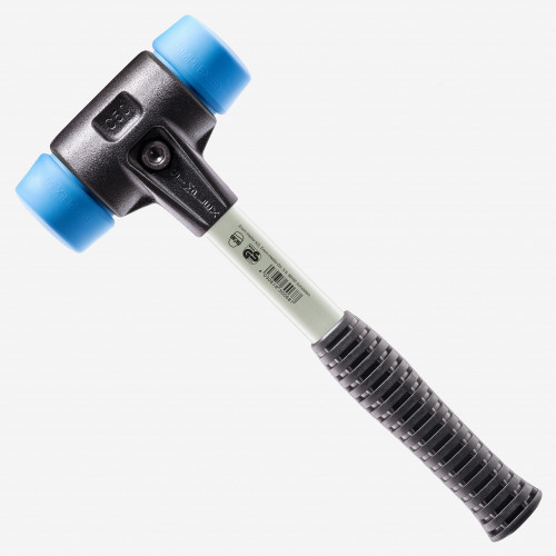 Halder Simplex Mallet with Soft Blue Rubber Inserts and Heavy Duty Reinforced Housing, 1.57" / 29.98 oz. - KC Tool
