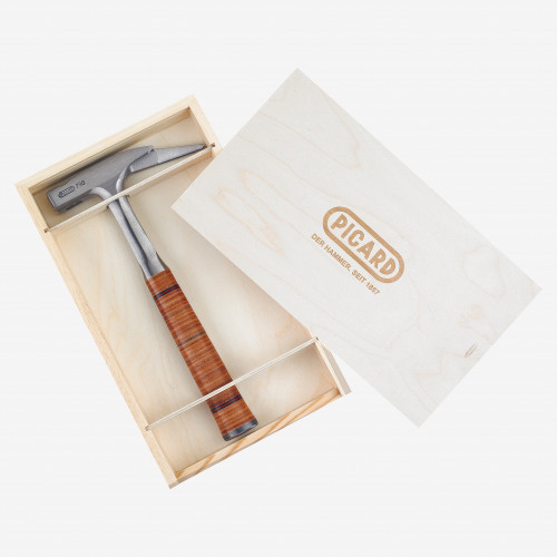 Picard Full-steel Carpenters' Roofing Hammer, in wooden gift box with burnt in PICARD logo - KC Tool
