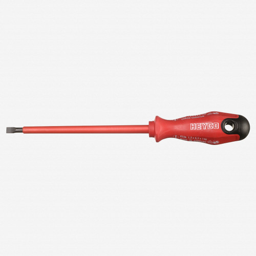 Heyco 5360100 Insulated VDE Slotted Screwdriver with 2K Handle, 3.5mm - KC Tool