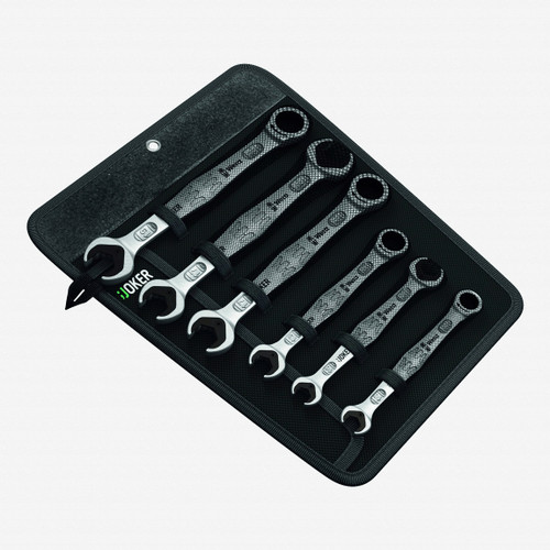 Wera 020022 Joker Ratcheting Combination / Double Open-Ended Wrench Set - 6 Piece - KC Tool