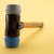 Halder Simplex Mallet with Soft Blue Rubber/Grey Rubber Inserts and Cast Iron Housing, 1.57" / 21.87 oz. - KC Tool