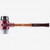 Halder Simplex Mallet with Black Rubber/Grey Rubber Inserts and Cast Iron Housing, 2.36" / 54.32 oz. - KC Tool