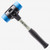 Halder Simplex Mallet with Soft Blue Rubber Inserts and Heavy Duty Reinforced Housing, 1.18" / 15.87 oz. - KC Tool