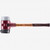 Halder Simplex Mallet with Grey Rubber/STAND-UP Black Rubber Inserts and Cast Iron Housing, 3.15" / 101.41 oz. - KC Tool
