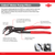 Knipex 87-28-250 10" Cobra QuickSet VDE Pliers - Insulated - KC Tool