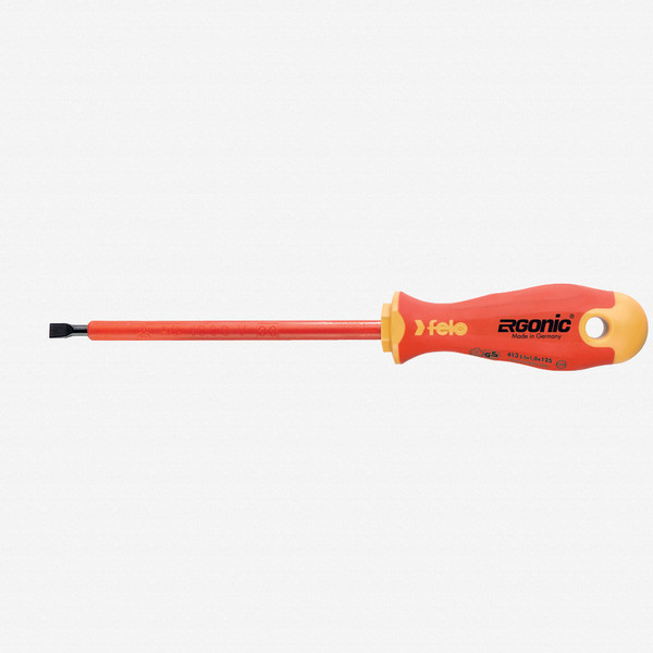 Felo 61731 Ergonic Insulated 3.5 x 0.8 x 100mm Slotted Screwdriver - KC Tool