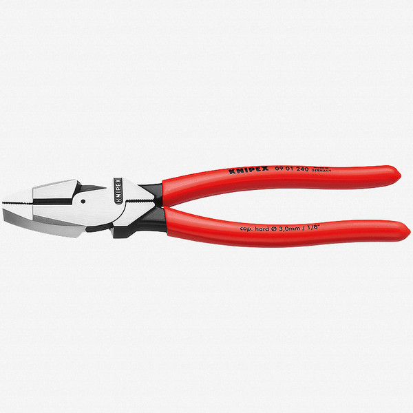 Knipex 09-01-240 9.4" Lineman's Pliers - Plastic Grip - KC Tool