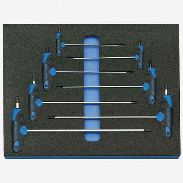 Gedore 2005 CT2-43 KTX Hexagon Allen key set in 2/4 CT tool module, 7 pieces - KC Tool