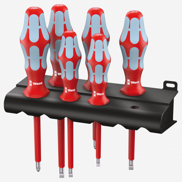 Wera 022745 VDE Stainless Screwdriver Set + Rack, PZ + SL - KC Tool