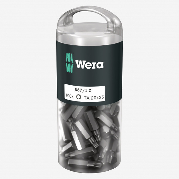 Wera 072447 DIY T15 x 25mm Torx Insert Bit - 100 Pack - KC Tool