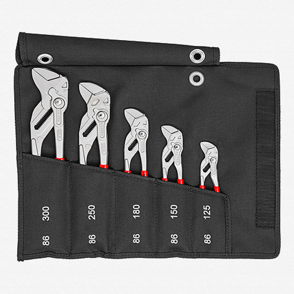 Knipex 00-19-54-S4 5 Piece Pliers Wrench Set with Tool Roll - KC Tool