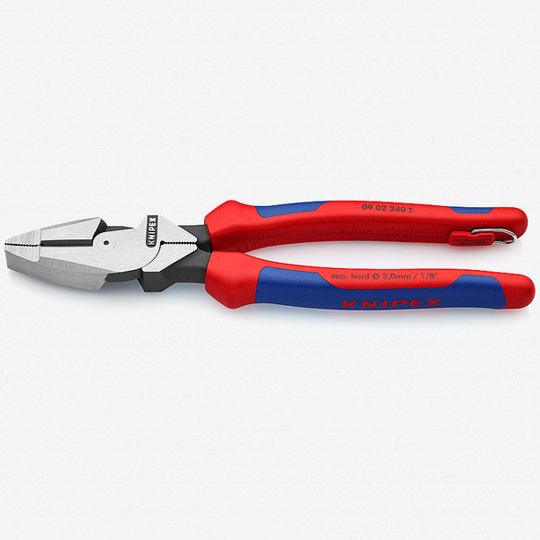 Knipex 09-02-240-T 9.4" Lineman's Pliers - MultiGrip Tethered Attachment - KC Tool