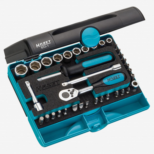 Hazet 853-1 1/4" 36 Pc Metric Socket and Bit Set  - KC Tool