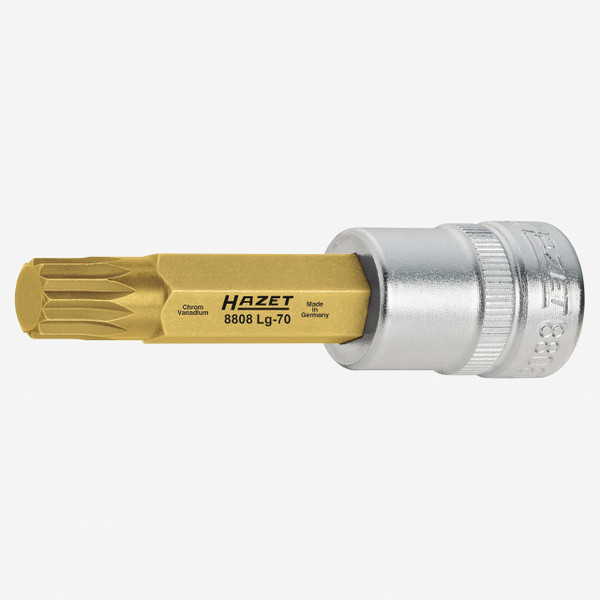 Hazet 8808LG70-10 M10 Medium XZN TiN Socket 3/8" - KC Tool